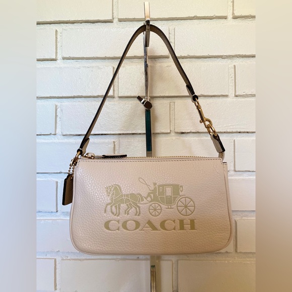 NEW COACH Nikita 19 With Horse And Carriage GOLD/CHALK/VANILLA CREAM C4653 - Picture 4 of 4